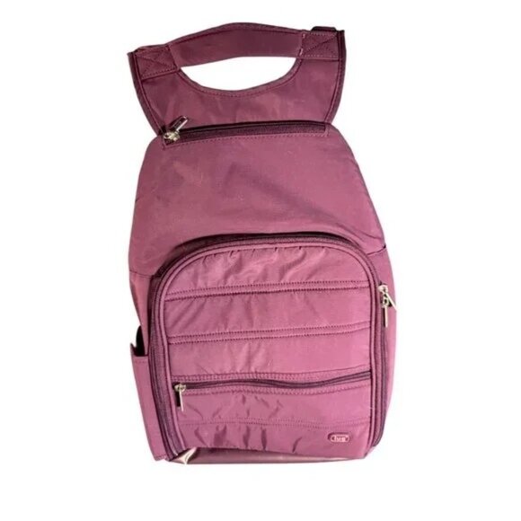 Lug Plum Purple Backpack With Adjustable Straps & Multiple Pockets For Women - Picture 9 of 13